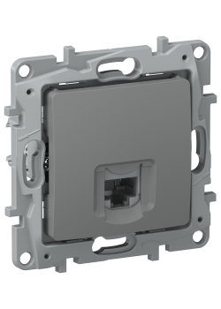IEKETIKA Розетка компьютерная RJ45 категория 5Е UTP 6715411 мокрый асфальт IEK