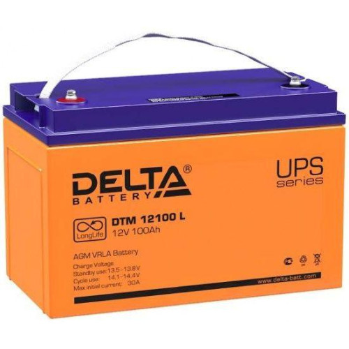 Батарея для ИБП Delta DTM 12100 L 12В 100Ач Батарея для ИБП Delta DTM 12100 L 12В 100Ач