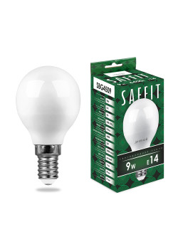 Лампа светодиодная SAFFIT SBG4509 Шарик E14 9W 230V 6400K