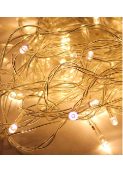 Гирлянда светодиодная 50LED провод 6.5м 8 режимов мигания Космос KOC_GIR50LED_W