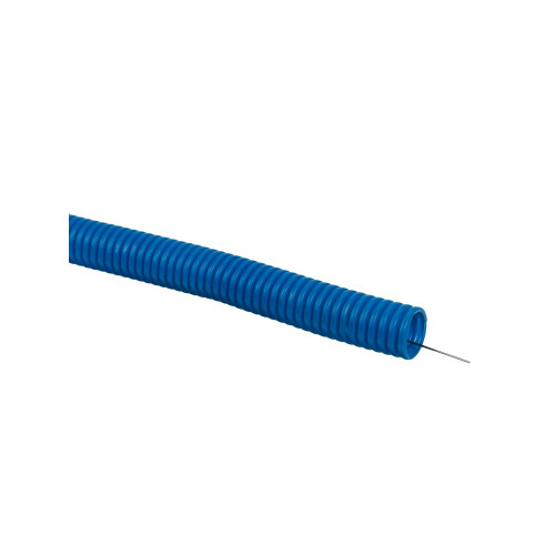 Труба гофрированная ПНД безгалогенная (HF) d 20 с зондом (25 м) легкая 350Н синяя ТDM Труба гофрированная ПНД безгалогенная (HF) d 20 с зондом (25 м) легкая 350Н синяя ТDM