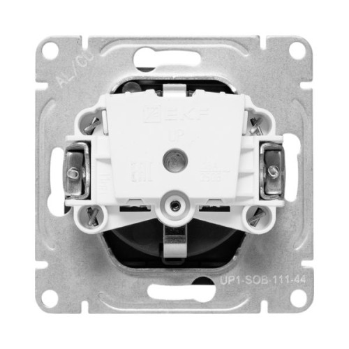Механизм роз., 16А, IP44, с.з., с.ш., c крышкой, чёрн. Эпика EKF Механизм роз., 16А, IP44, с.з., с.ш., c крышкой, чёрн. Эпика EKF