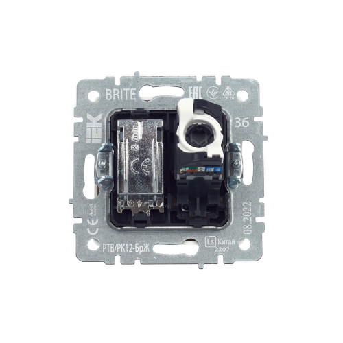 BRITE Розетка двойная TV+RJ45 кат.5E РТВ/РК12-БрЖ жемчуг IEK BRITE Розетка двойная TV+RJ45 кат.5E РТВ/РК12-БрЖ жемчуг IEK