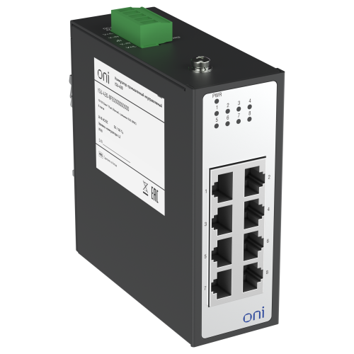 Коммутатор промышленный неуправляемый ISU-430 Ethernet 8 портов 10/100BaseT разъем RJ45 24В AC/12/24/48В DC с резервированием ONI Коммутатор промышленный неуправляемый ISU-430 Ethernet 8 портов 10/100BaseT разъем RJ45 24В AC/12/24/48В DC с резервированием ONI