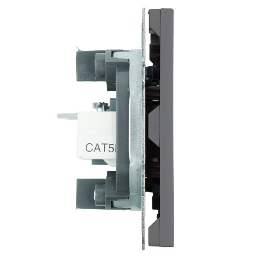 Розетка TV + компьютерная RJ-45 (механизм), STEKKER, серия Эмили, RST00-5106-10, платиново-серый, soft touch Розетка TV + компьютерная RJ-45 (механизм), STEKKER, серия Эмили, RST00-5106-10, платиново-серый, soft touch