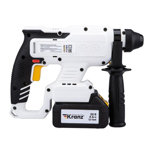 Перфоратор аккумуляторный SDS-plus 2.2Дж 1х4А.ч в кейсе Kranz KR-PT-120 Перфоратор аккумуляторный SDS-plus 2.2Дж 1х4А.ч в кейсе Kranz KR-PT-120