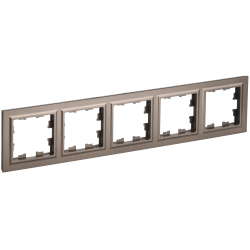 BRITE Рамка 5-местная РУ-5-БрТБ темная бронза IEK