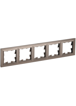 BRITE Рамка 5-местная РУ-5-БрТБ темная бронза IEK