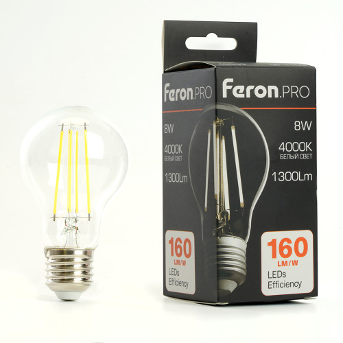 Лампа светодиодная Feron.PRO LB-1108 Шар E27 1300LM 8W 175-265V 4000K Лампа светодиодная Feron.PRO LB-1108 Шар E27 1300LM 8W 175-265V 4000K