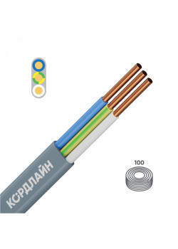 Кабель силовой ВВГ-Пнг(А)-LS 3x2,5ок(N,PE)-0,66 100м ТРТС