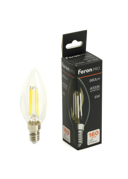 Лампа светодиодная Feron.PRO LB-1206 Свеча E14 980LM 6W 175-265V 4000K