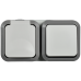 TORS Блок розетка + выключатель горизонтальный 16А IP55 TS242 серо-белый IEK TORS Блок розетка + выключатель горизонтальный 16А IP55 TS242 серо-белый IEK
