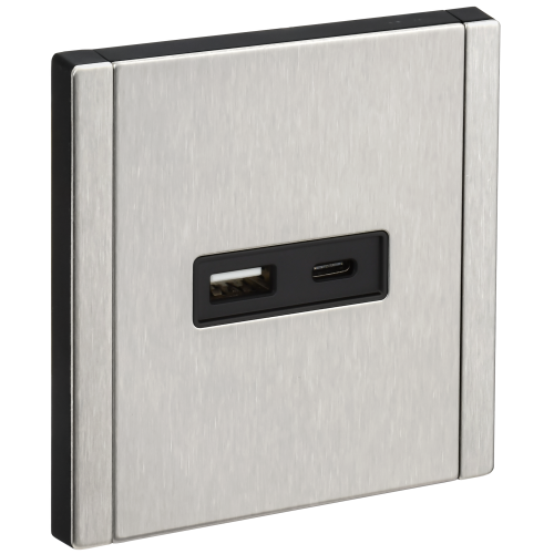 FORTE&PIANO Розетка USB A+C 3,1А FP750M металл никель IEK
