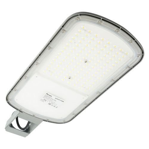 Светодиодный уличный консольный светильник Feron SP3070 100W 4000K AC90-300V, серый Светодиодный уличный консольный светильник Feron SP3070 100W 4000K AC90-300V, серый