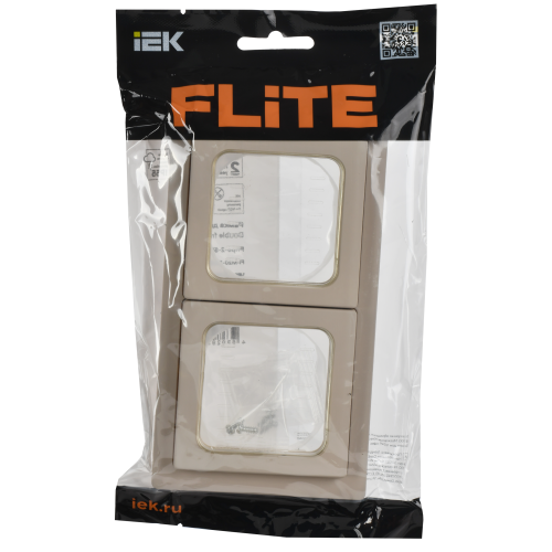 FLITE Рамка 2-местная IP55 Рпро-2-55-ФлЛ льняной IEK