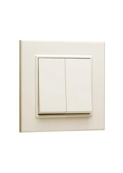 Выключатель 2-кл. СП Karea 10А IP20 крем. Makel 56010003