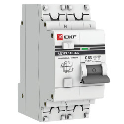 АВДТ АД-32 1P+N (S) 63А х-ка C 300мА тип АС эл. 4,5кА PROXIMA EKF