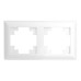 Рамка STEKKER, PFR00-7002-01 2-местная, пластик, серия Катрин, белый Рамка STEKKER, PFR00-7002-01 2-местная, пластик, серия Катрин, белый