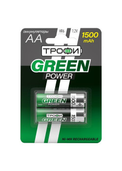 Аккумулятор AA/HR6-2BL 1500мА.ч (блист.2шт) Трофи Б0019500