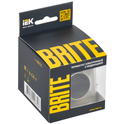 BRITE Термостат электронный с индикацией ТС10-1-БрШ шампань IEK
