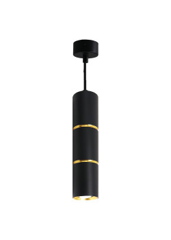 Светильник потолочный Feron ML1868  Barrel ZEN levitation на подвесе MR16 35W, 230V, чёрный, золото 55*180