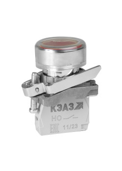 Кнопка КМЕ4210мС-красный-1но+0нз-цилиндр-IP65-КЭАЗ