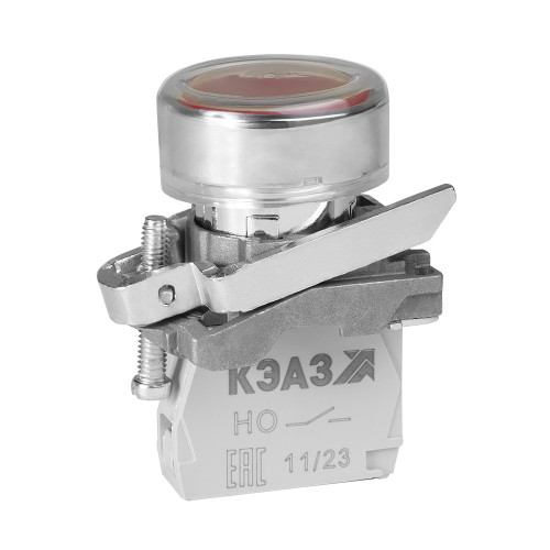 Кнопка КМЕ4210мС-красный-1но+0нз-цилиндр-IP65-КЭАЗ