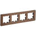 BRITE Рамка 4-местная РУ-4-1-Бр металл коричневый RE AL IEK BRITE Рамка 4-местная РУ-4-1-Бр металл коричневый RE AL IEK