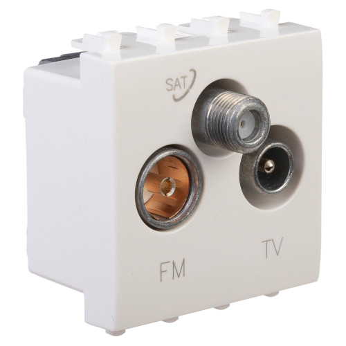 Розетка TV-FM-SAT модульная, Avanti, белое облако, 2 модуля Розетка TV-FM-SAT модульная, Avanti, белое облако, 2 модуля