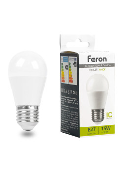 Лампа светодиодная Feron LB-990 Шарик E27 15W 175-265V 4000K