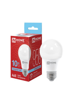 Лампа светодиодная LED-A60-VC 10Вт грушевидная 6500К холод. бел. E27 950лм 230В IN HOME 4690612020228