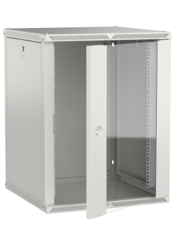 ITK LINEA W Шкаф настенный 15U 600х600мм дверь стекло серый 2.0