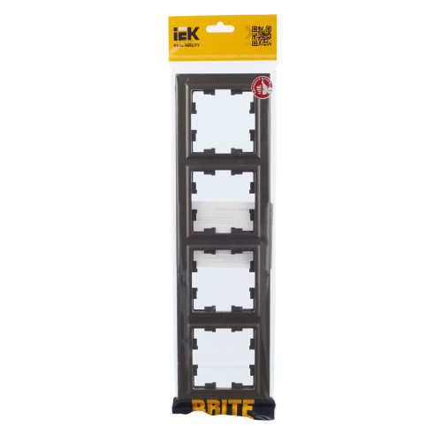 BRITE Рамка 4-местная РУ-4-БрТБ темная бронза IEK BRITE Рамка 4-местная РУ-4-БрТБ темная бронза IEK