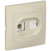 KVARTA Розетка 2-местная RJ11+RJ45 кат.5е РК/Т12-ККм кремовый GENERICA KVARTA Розетка 2-местная RJ11+RJ45 кат.5е РК/Т12-ККм кремовый GENERICA