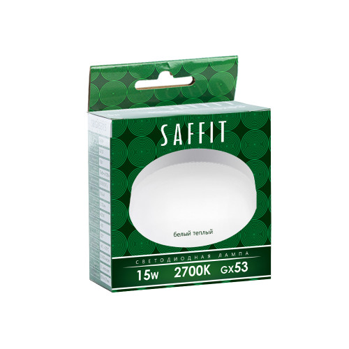 Лампа светодиодная SAFFIT SBGX5315 GX53 15W 230V 2700K Лампа светодиодная SAFFIT SBGX5315 GX53 15W 230V 2700K
