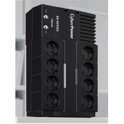 ИБП CyberPower BR700E, Line-Interactive, 700VA/420W,  8 (4+4) Schuko розеток, USB./ UPS CyberPower BR700E, Line-Interactive, 700VA/420W, 8 (4+4) Schuko sockets, USB.