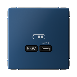 ARTGALLERY USB РОЗЕТКА тип-С 65Вт высокоскор.заряд. QC, PD, механизм, АКВАМАРИН