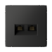 ARTGALLERY РОЗЕТКА двойная компьютерная RJ45+RJ45, кат. 5е, механизм, БАЗАЛЬТ ARTGALLERY РОЗЕТКА двойная компьютерная RJ45+RJ45, кат. 5е, механизм, БАЗАЛЬТ