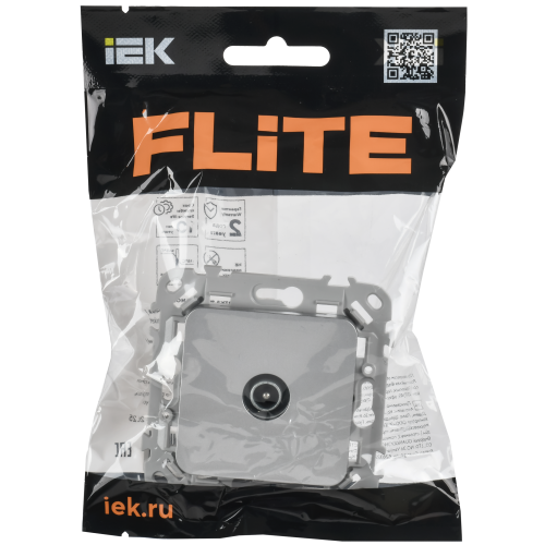 FLITE Розетка TV экранированная оконечная тип M РТВм-1-1-1-ФлА алюминий IEK