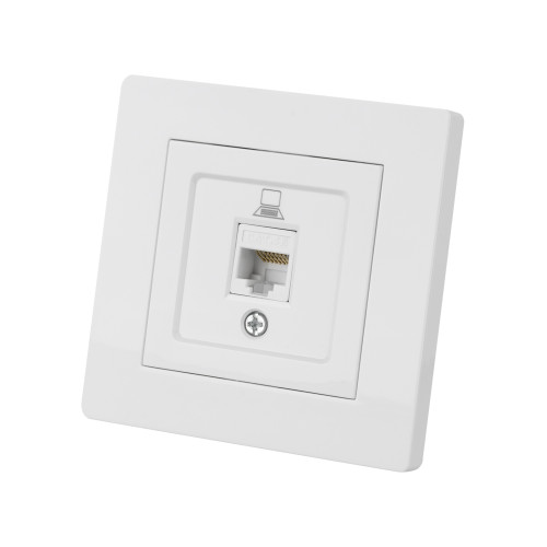 Розетка компьютерная RJ45 белая Розетка компьютерная RJ45 белая