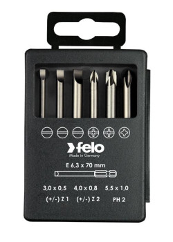 Набор бит SL/Z (+/-) Industrial 73мм в кейсе (уп.6шт) Felo 03192716