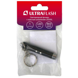 Фонарь LED30L (1LED+лазерная указка 3хAG3 блист-пакет черн.) Ultraflash 12325