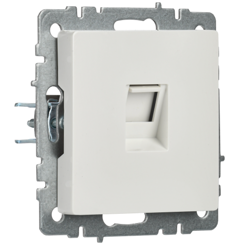 BRITE Розетка компьютерная RJ45 кат.5E РК10-БрБ белый IEK