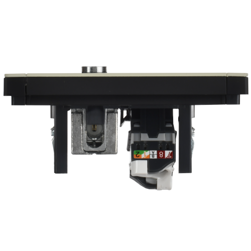 FORTE&PIANO Розетка двойная TV+RJ45 кат.5E FP836M металл слоновая кость IEK FORTE&PIANO Розетка двойная TV+RJ45 кат.5E FP836M металл слоновая кость IEK