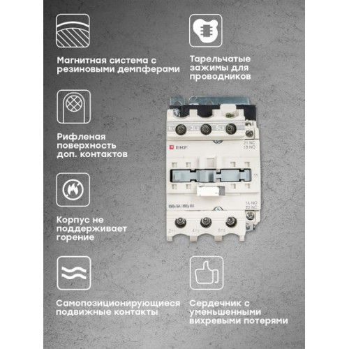 Контактор КМЭп-5 65А 1NO+1NC 24В DC EKF