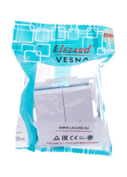 Переключатель проходной 2-кл. СП Vesna механизм бел. LEZARD 742-0288-106