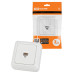 Розетка компьютерная (RJ-45) открытой установки IP20, белая Розетка компьютерная (RJ-45) открытой установки IP20, белая