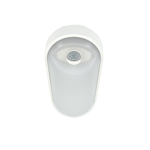 Светильник светодиодный WP 15 C 12W OP 840 W10L22 WH MDM 220х106х60мм 12Вт 4000К IP65 ЖКХ овал. пылевлагозащ. с датчиком движения бел. 15071524500