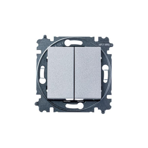 Переключатель 2-кл. СП Levit IP20 серебр./дым. черн. ABB 2CHH595245A6070 Переключатель 2-кл. СП Levit IP20 серебр./дым. черн. ABB 2CHH595245A6070