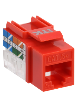 ITK Модуль Keystone Jack кат.5E UTP 110 IDC 90град красный